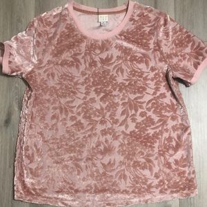 A New Day tonal floral pattern shirt pink Medium